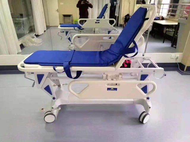 مستشفى الطوارئ الإسعافات الأولية ICU فاخر مركبة مسطحة مركبة نقل المريض سرير سرير نقالة الإسعاف لغرفة المريض